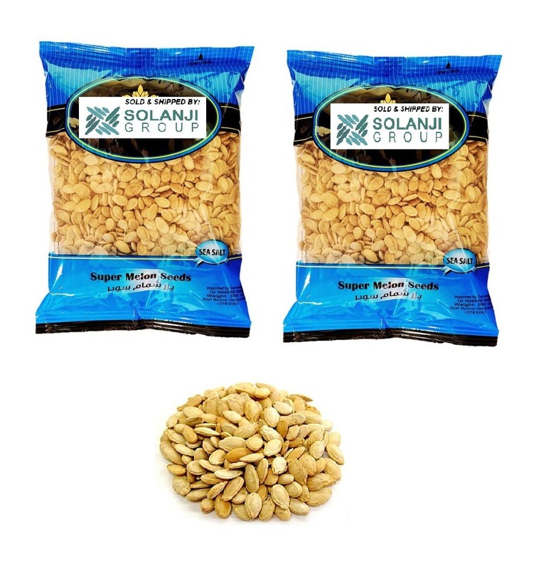 Super Melon Seeds Roasted & Salted Two (2) Pack NT.WT. 12.34oz (350g)