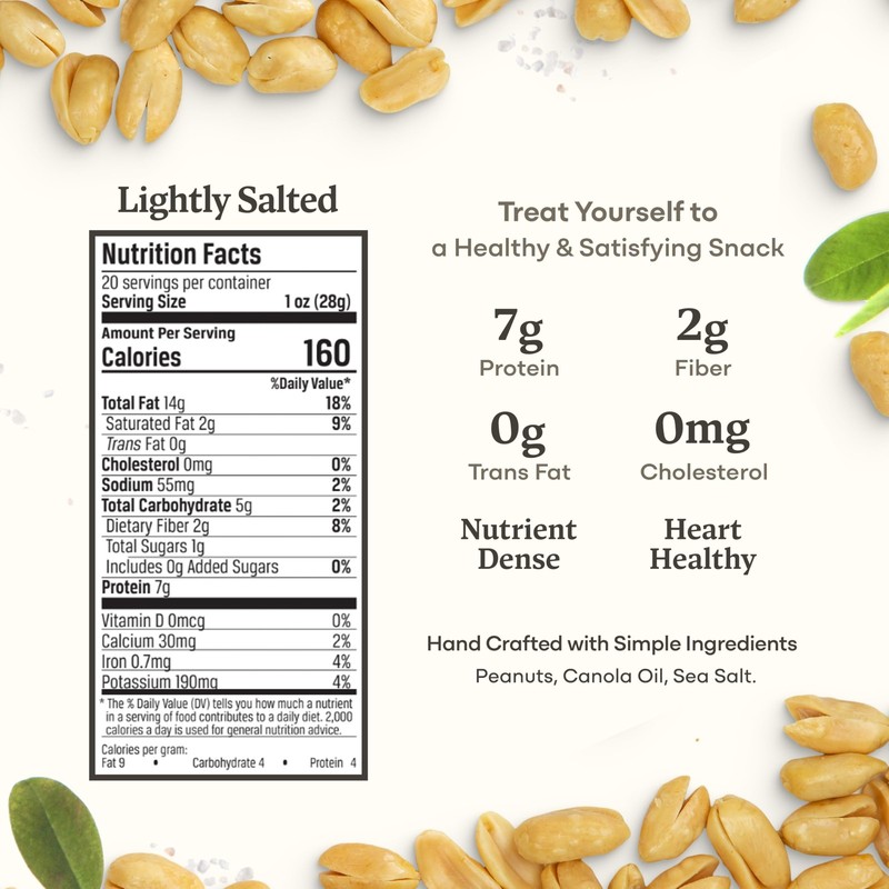 Belmont Peanuts Gourmet Lightly Salted Sea Salt Virginia Peanuts, 20 oz 1 Pac... gallery