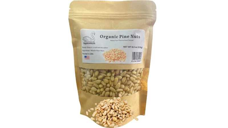 Eleganceinlife Organic Whole Pine Nuts 8oz Packed in USA Pack of 1