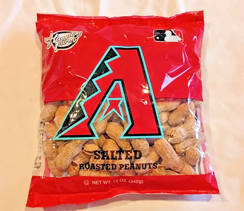 Hampton Farms Team Logo MLB salted roasted peanuts Arizona Diamondabcks