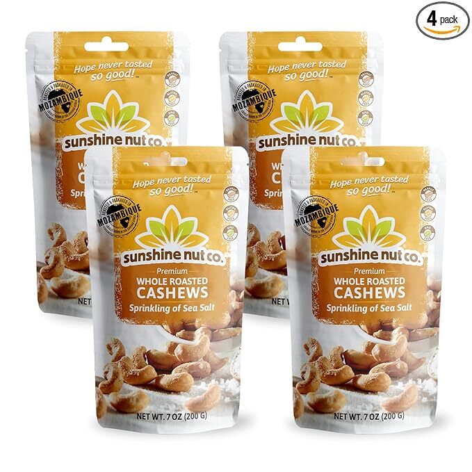 Sunshine Nut Whole Roasted Cashews - Handful of Herbs 7 oz bags