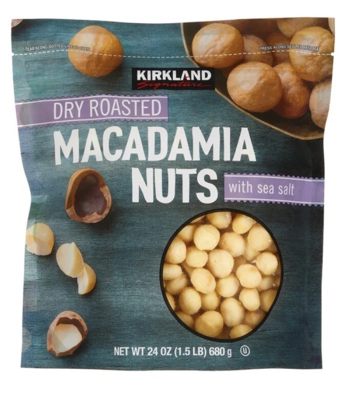 Kirkland Signature Dry Roasted Macadamia Nuts 1.5 lbs