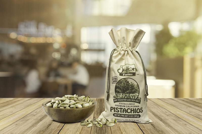 Premium California Pistachios Dry Roasted with Sea Salt Burlap Large Gift Bag| 1 gallery