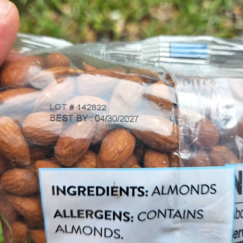TOTAL 3 BAGS - Whole Shelled ALMONDS Nuts Pearl Crop - Total 6 LB Pounds - 04/27 gallery