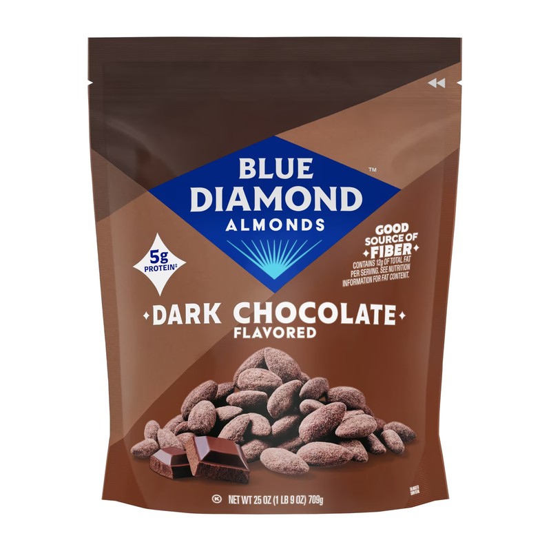 Blue Diamond Dark Chocolate Almonds Oven Roasted 25 oz
