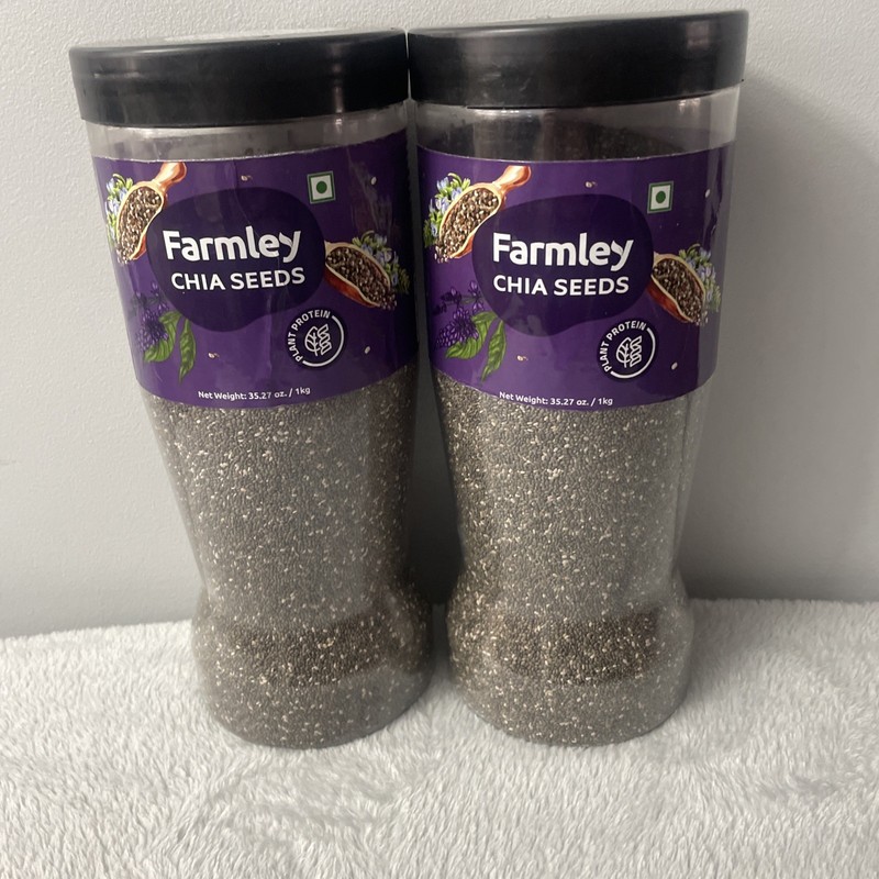 Farmley Chia Seeds-2 units-Over 4 pounds of Chia Seeds-Omega 3-Vegan-Exp 1-15-26