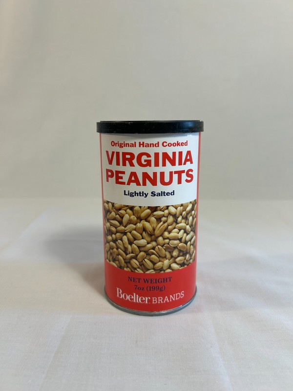 VTG Tin Can Boelter Brands Virginia Peanuts Lightly Salted Can
