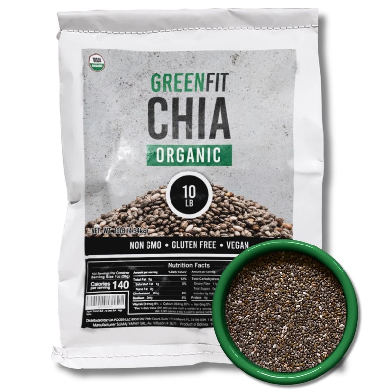 Organic Chia Seeds Bulk 10lbs - Non-GMO, Gluten-Free Superfood, A+ Grade Vegan gallery