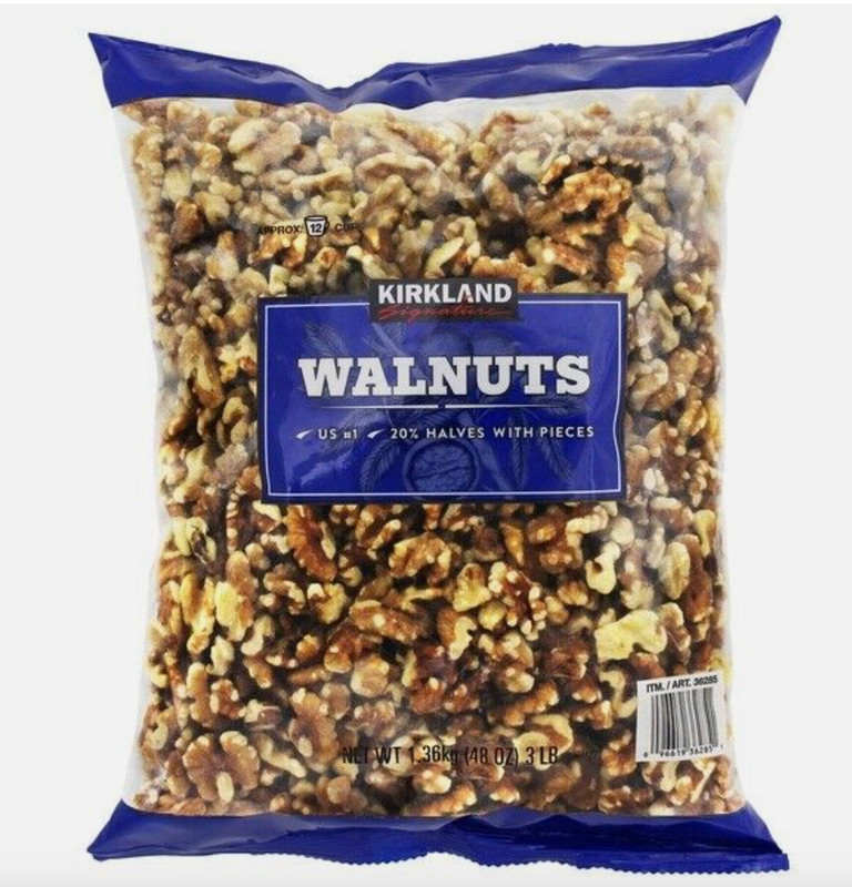 Kirkland Signature Walnut Halves 3 Pounds Baking Snacking Salads Nuts NEW Fresh