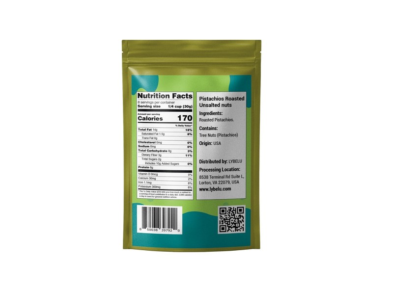Pistachios Roasted Unsalted Nuts – 4oz gallery