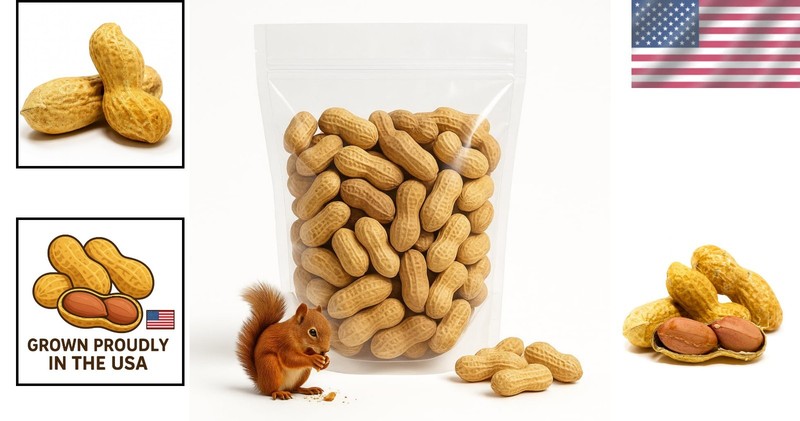 Sky Raw Peanuts in Shell, 2.5lb - Jumbo Unsalted Nutrition for Squirrels gallery