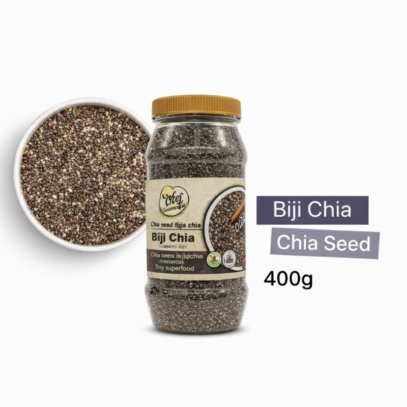 Organic Chia Seeds 400g Premium Chia Seed High Fibre Natural Plant Based Food gallery