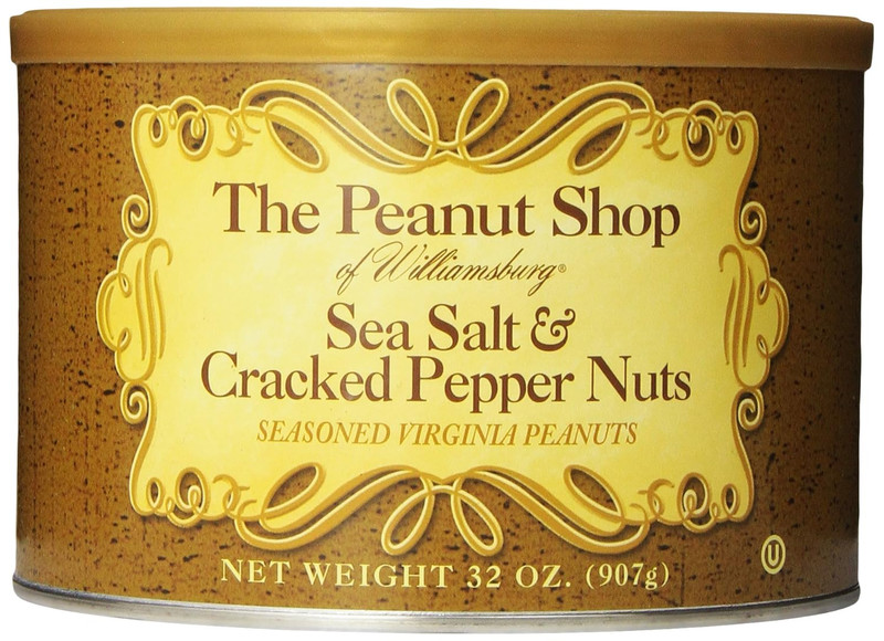 Williamsburg Salted Virginia Peanuts, Salt and Pepper Peanuts with SEA Salt & Cr