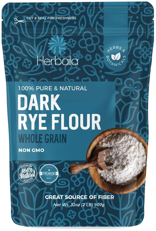 Dark Rye Flour 2lb – Whole, Non-GMO, Pumpernickel & Bread Baking Flour
