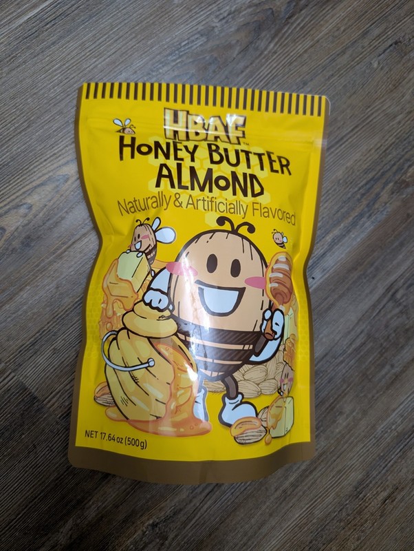 South Korean Hbaf Honey Butter Almond 17.64oz (500g) Bag