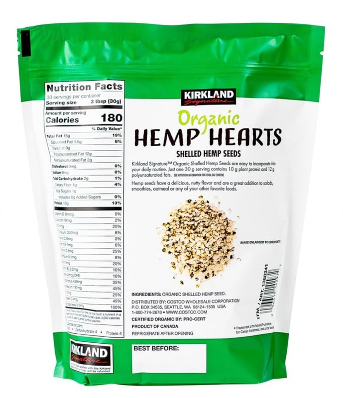2 PACK Kirkland Signature Organic Hemp Hearts, 32 Ounce Total 4 Lbs gallery