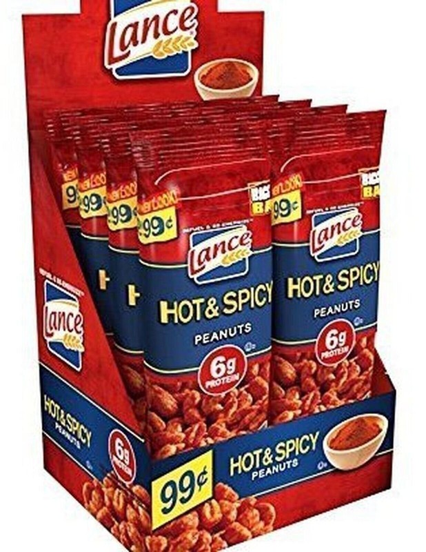 Lance Hot & Spicy Peanuts 12 count
