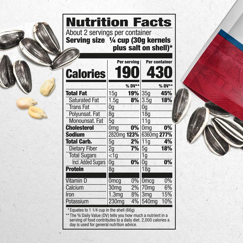 DAVID Roasted and Salted Original Jumbo Sunflower Seeds, 5.25 oz (Pack of 5) gallery