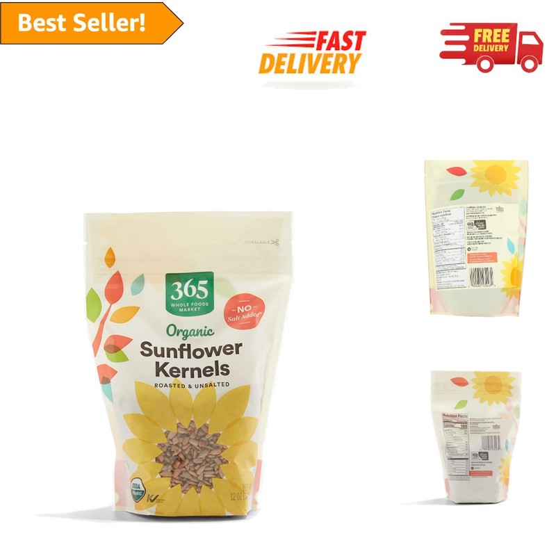 Nutritious 12 oz Organic Roasted Sunflower Seeds – Ideal for All Ages