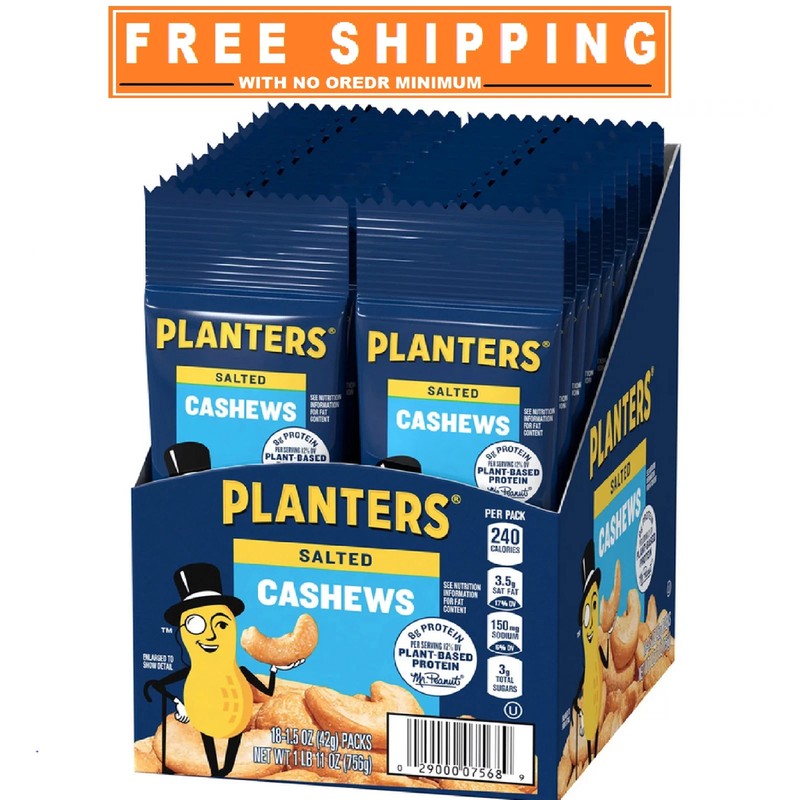 Planters Salted Cashews, 1.5 oz., 18 pk.