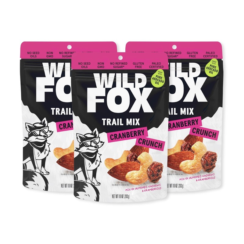 Wild Fox Trail Mix – Healthy Plant-Based Snack Made With Pure Avocado Oil And…