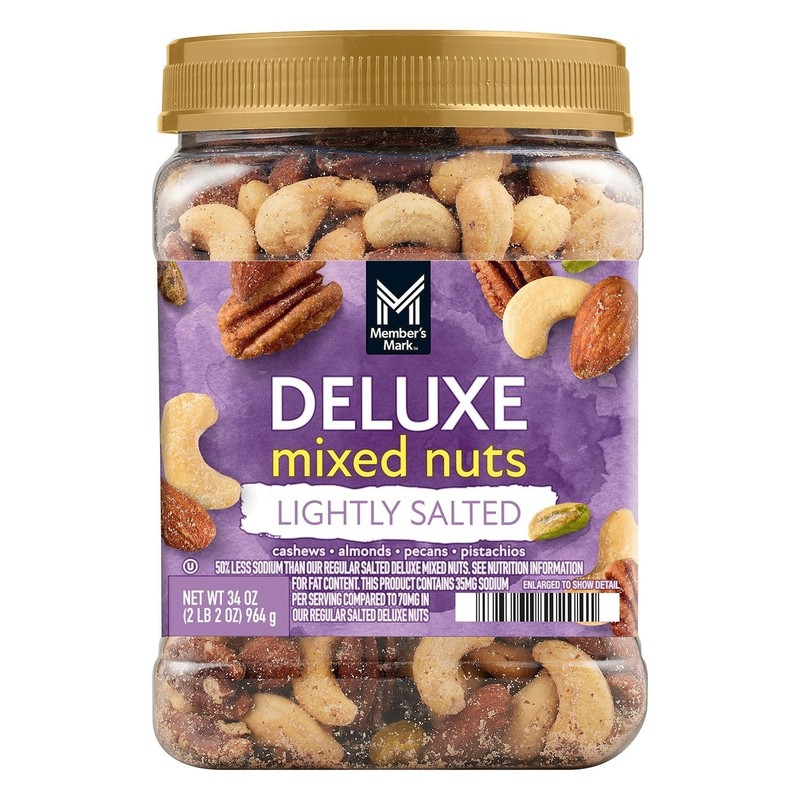 Member’s Mark Lightly Salted Deluxe Mixed Nuts, 34 Ounce
