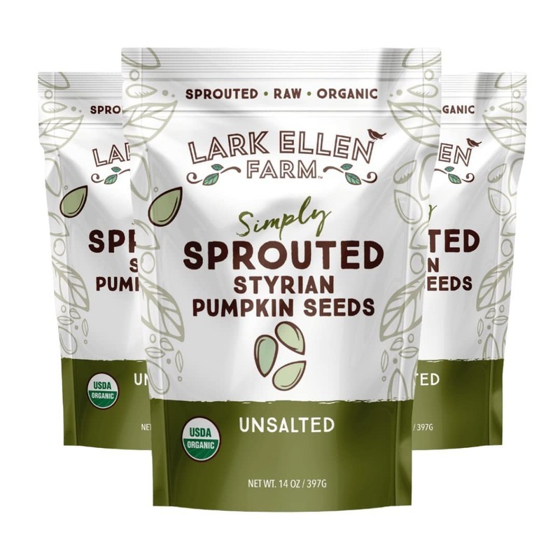 Sprouted Organic Pumpkin Seeds 14 oz, Unsalted Raw Pepitas – Healthy Snack