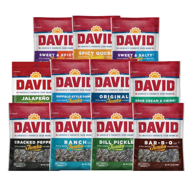 3x David Jumbo Honey Roasted Sunflower Seeds Bulk Pack Snack Treats 5.25oz gallery