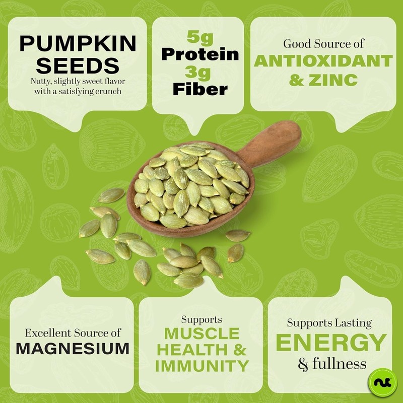 Roasted & Salted Pumpkin Seeds, Pepitas, No Shell 8oz - 1 Pack Packed Fresh i... gallery