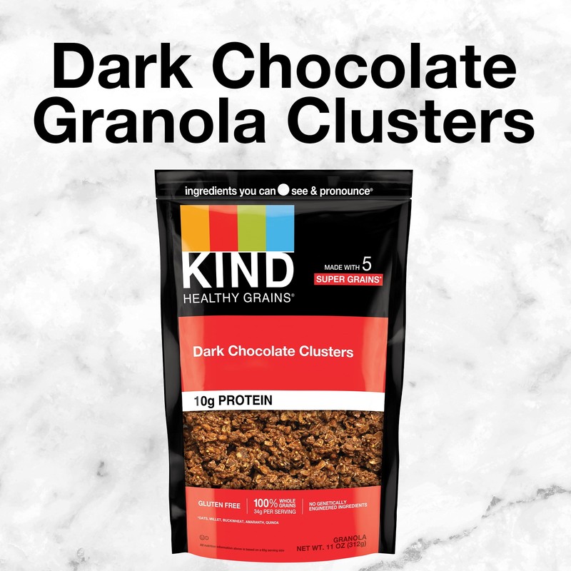 KIND Healthy Grains Gluten Free Dark Chocolate Granola Clusters, 11 oz gallery