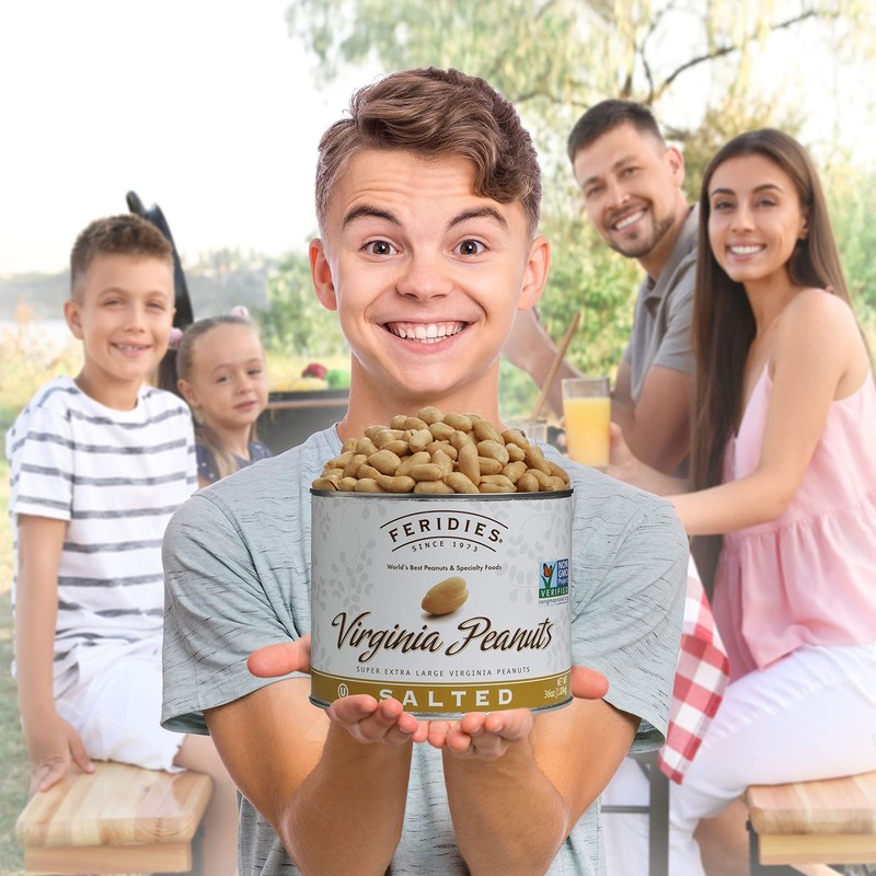 FERIDIES Extra Large Gourmet Virginia Salted Peanuts, Cooked in Pure Peanut O... gallery