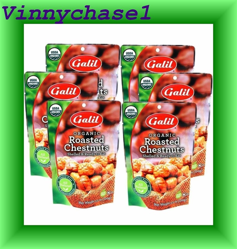 Organic Chestnuts Roasted and Peeled Chestnut Gluten Free Vegan Pack of 6-有機烤栗子