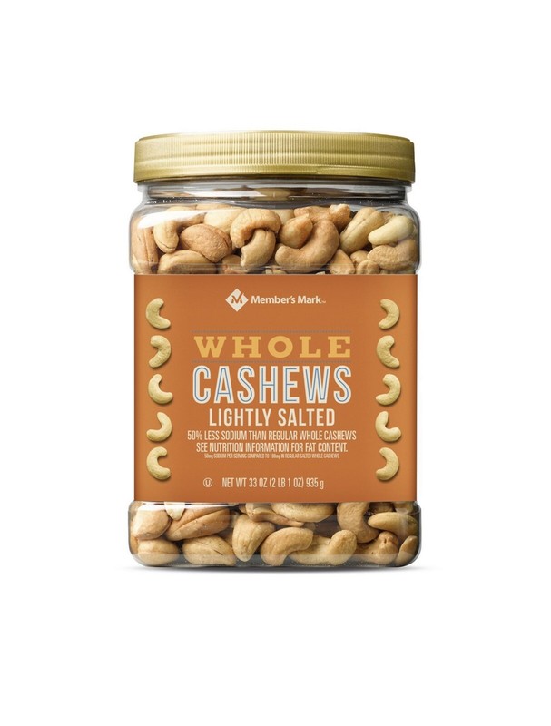 Member’s Mark Lightly Salted Whole Cashews (33 oz.) Free Shipping