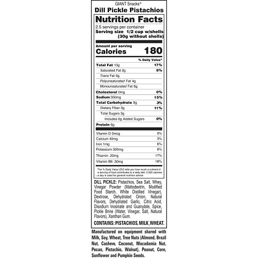 Giant Snack Inc Pistachios & Cashews Bin, 120 Count gallery