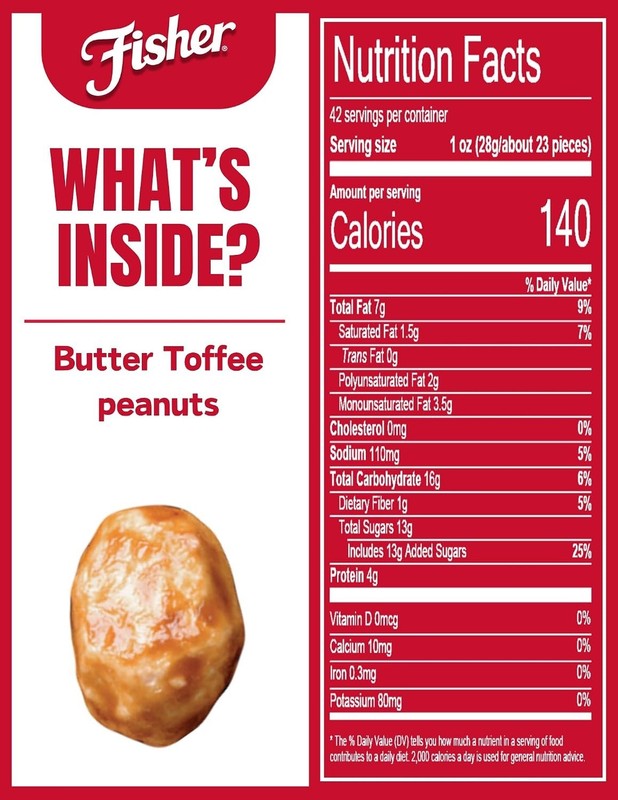 Delicious 42 Ounce Butter Toffee Peanuts - Pack of 6, No Artificial Flavors gallery