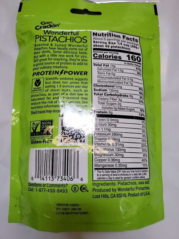 Wonderful Pistachios No-Shell Roasted and Salted Nuts 36 Ounce Resealable Bags gallery