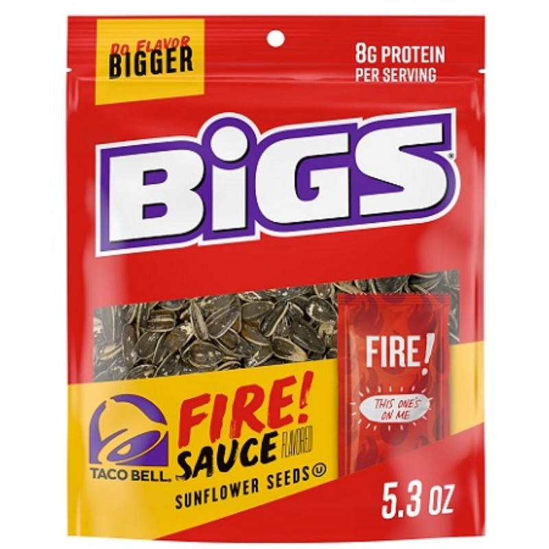 12x Bigs Taco Bell Fire Sauce Seeds Spicy Snack Treats Bulk New 5.35oz