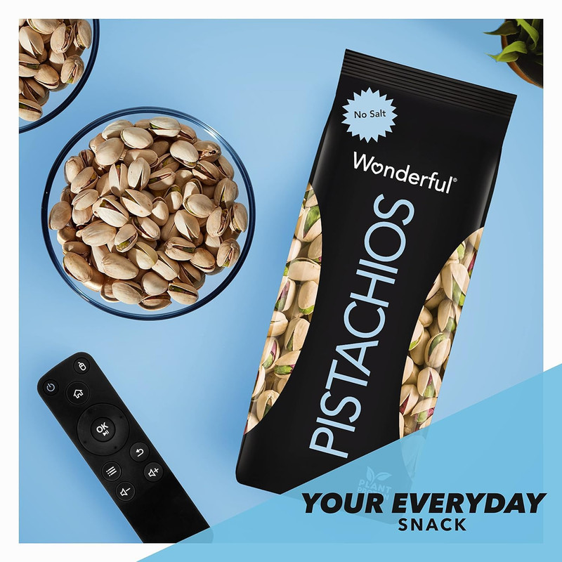 Wonderful Pistachios in Shell, Roasted with No Salt Nuts, 16 Ounce Bag, Protein gallery