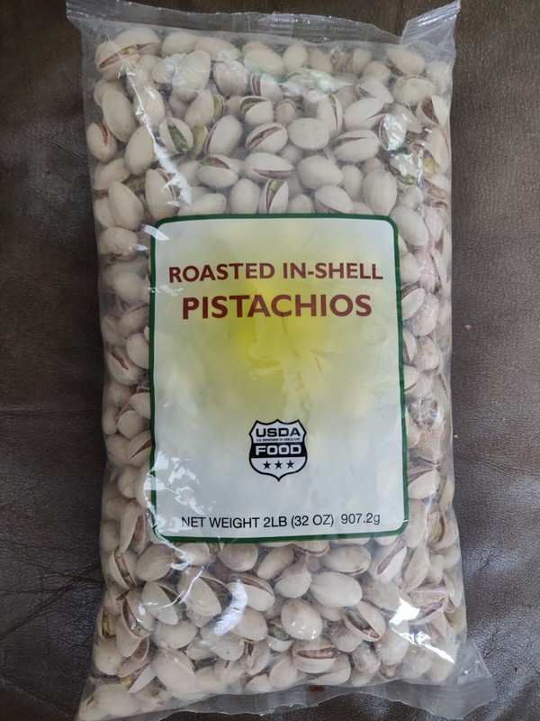 Roasted In-Shell Pistachios USDA Food 2LB