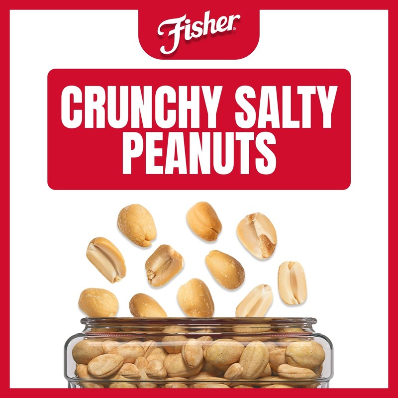 Fisher Party Peanuts 36 oz Resealable Jar – Sea Salt Roasted Cocktail Peanuts... gallery