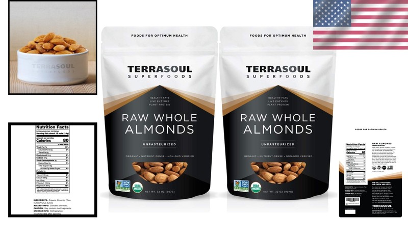 Sproutable Organic Raw Almonds 4lb - , , Kosher, Gluten-Free gallery
