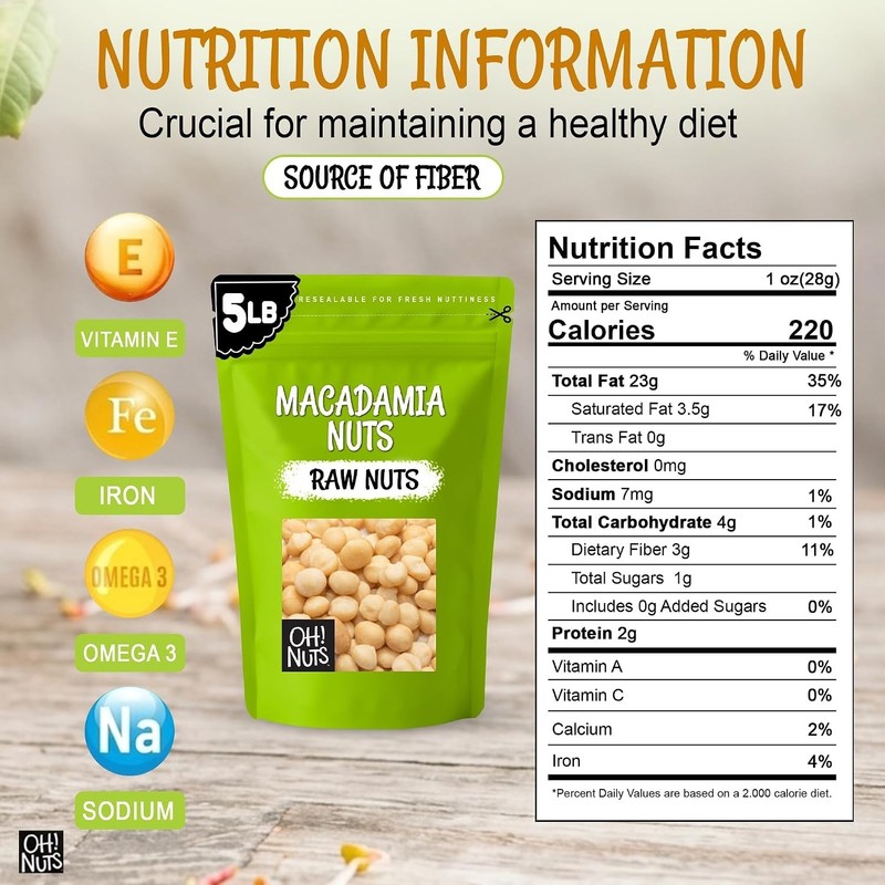 Keto Paleo Snack: Dry Roasted Macadamia Nuts gallery