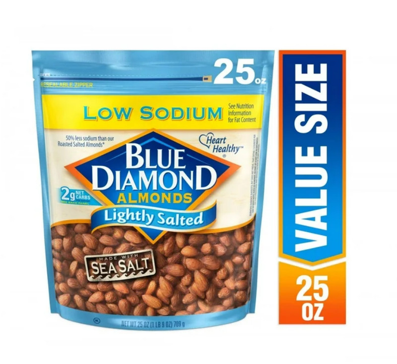 Blue Diamond Almonds, Lightly Salted Snack Almonds perfect for lunches and on