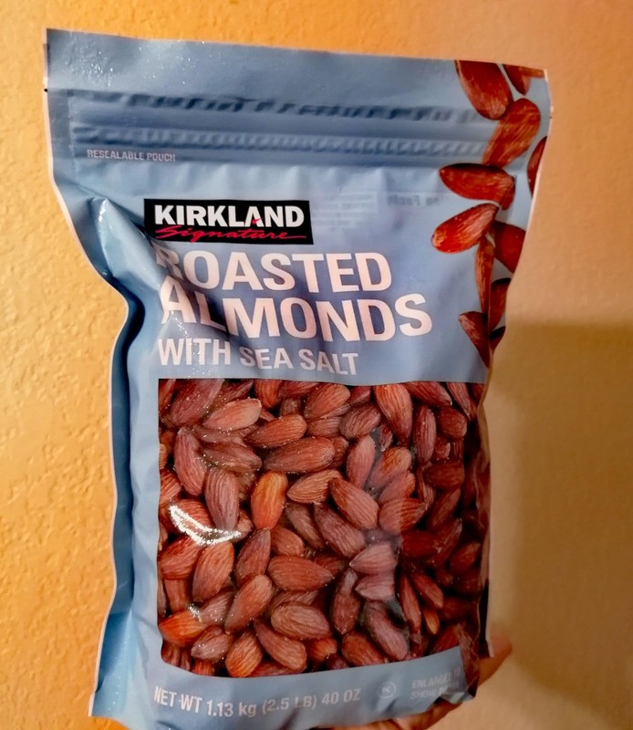 Kirkland Signature Roasted Almonds with Sea Salt 40 oz (2.5 LB) Packed With