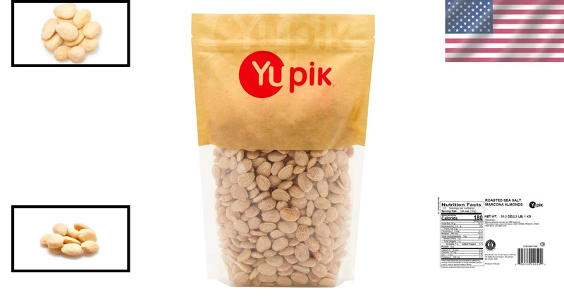 2.2 lb Blanched Marcona Almonds with Sea Salt - Deliciously Healthy Snack gallery