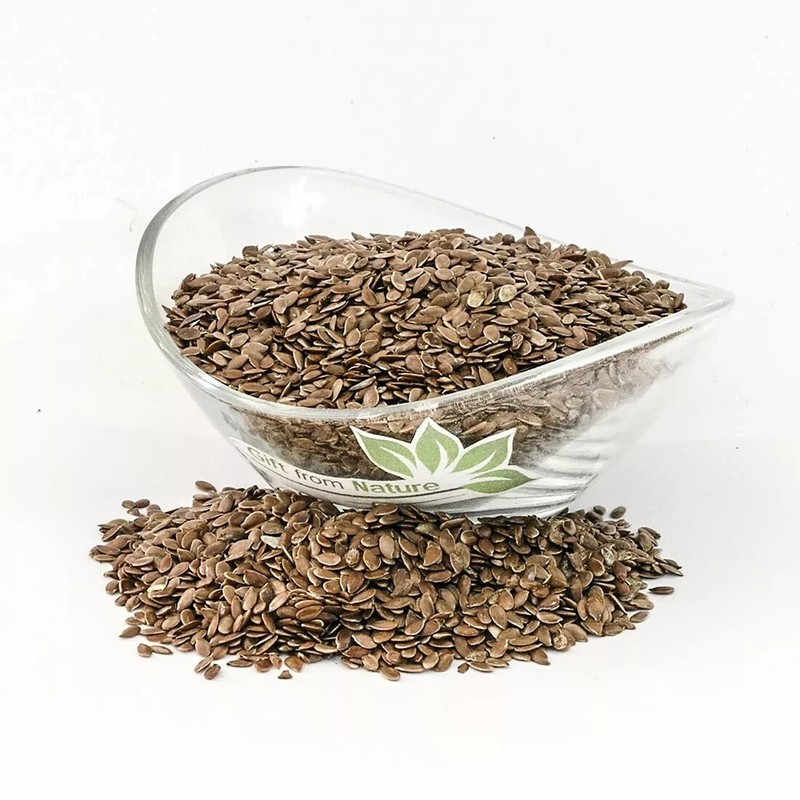 Organic Brown Flax Seeds Flaxseed Bulk Omega-3 NO chemicals 100 gram بذور الكتان gallery