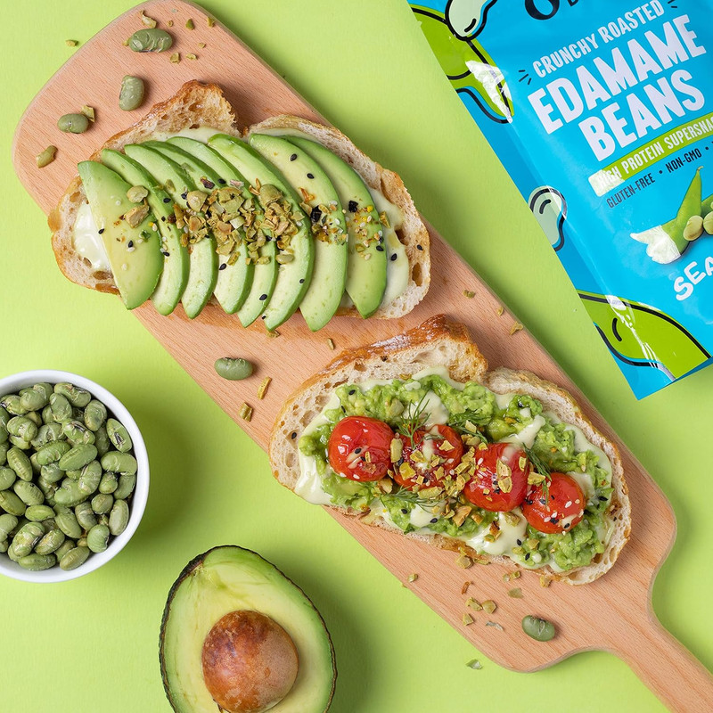 - Crunchy Roasted Edamame Beans (Sea Salt) - Keto Snacks (2G Net) - High Protein gallery