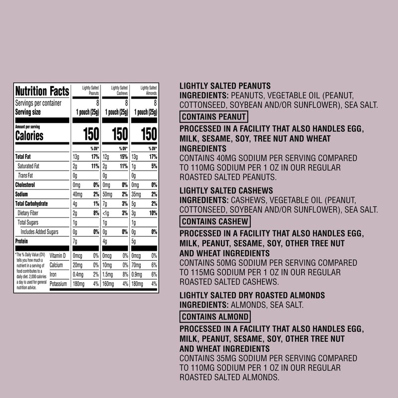 Almonds, Cashews and Peanuts Variety Pack - 21.6oz/24ct - Good & Gather gallery