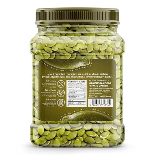 GreenFinity AAA Pumpkin Seeds 1kg 2x500g Raw Unsalted High Protein Snack gallery