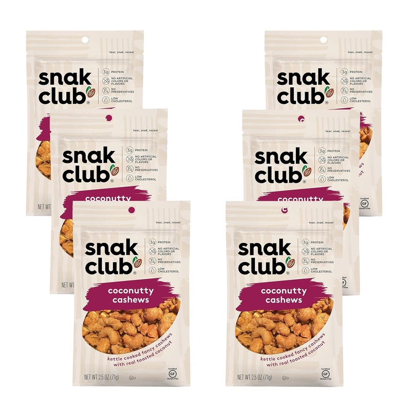 Coconutty Cashews, Kettle Cooked Fancy Cashews with Toasted Coconut, Gluten-Free